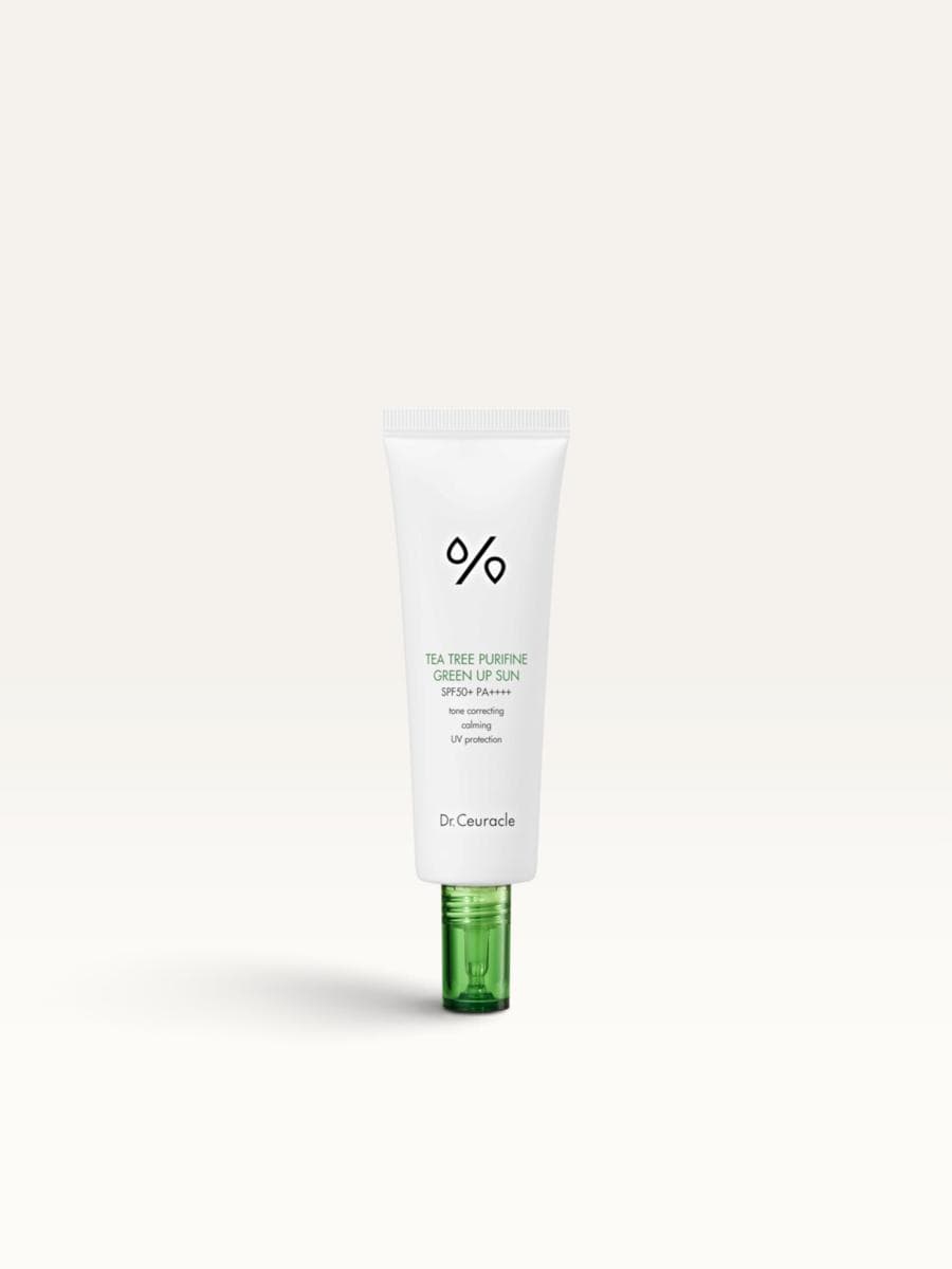 Сонцезахисний крем з екстрактом чайного дерева Dr.Ceuracle Tea Tree Purifine Green Up SunSPF 50+ PA++++