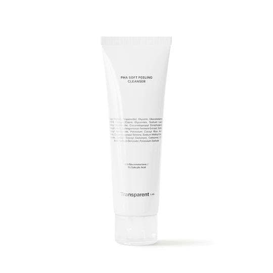 Очищуючий засіб для обличчя з ефектом пілінгу PHA Soft peeling cleanser TRANSPARENT-LAB