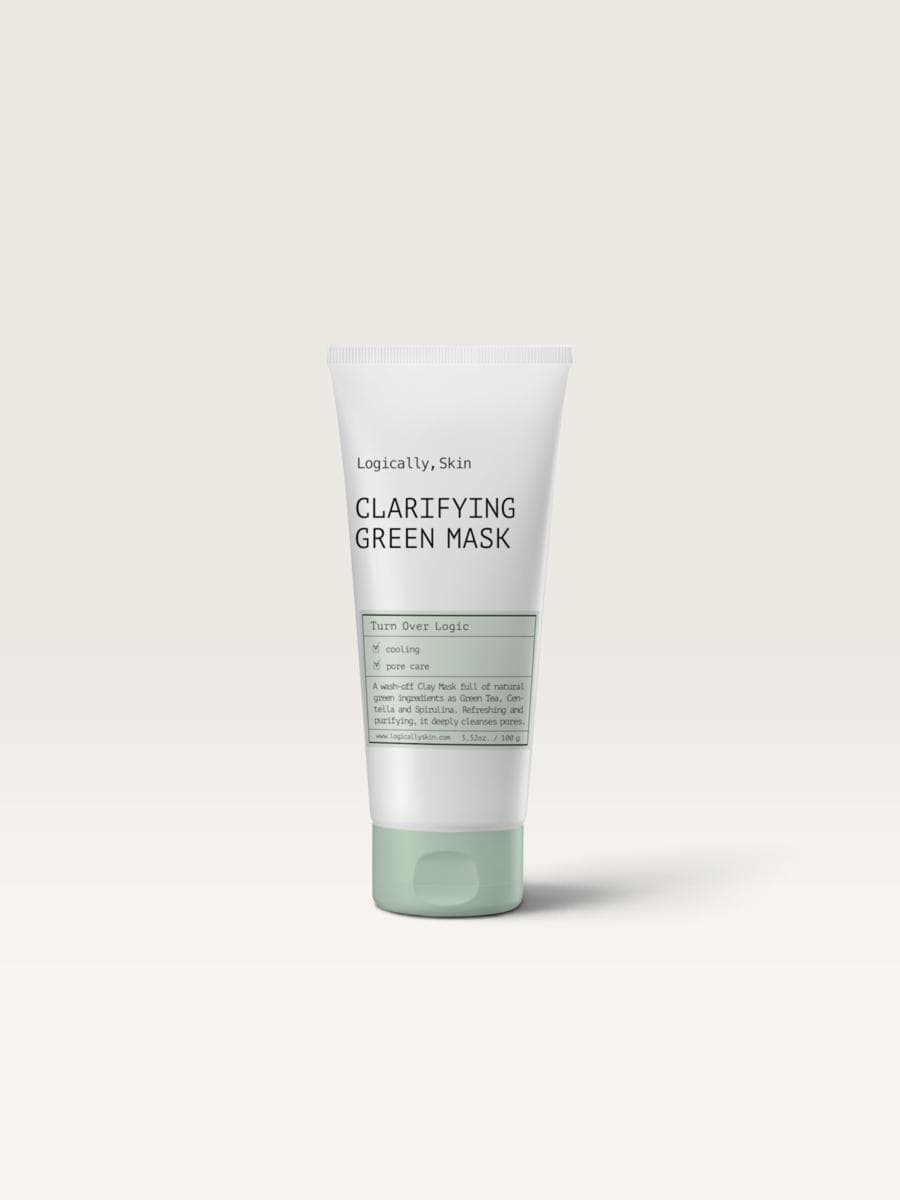 Очищувальна маска з глиною та спіруліною Logically, Skin Clarifying Green Mask