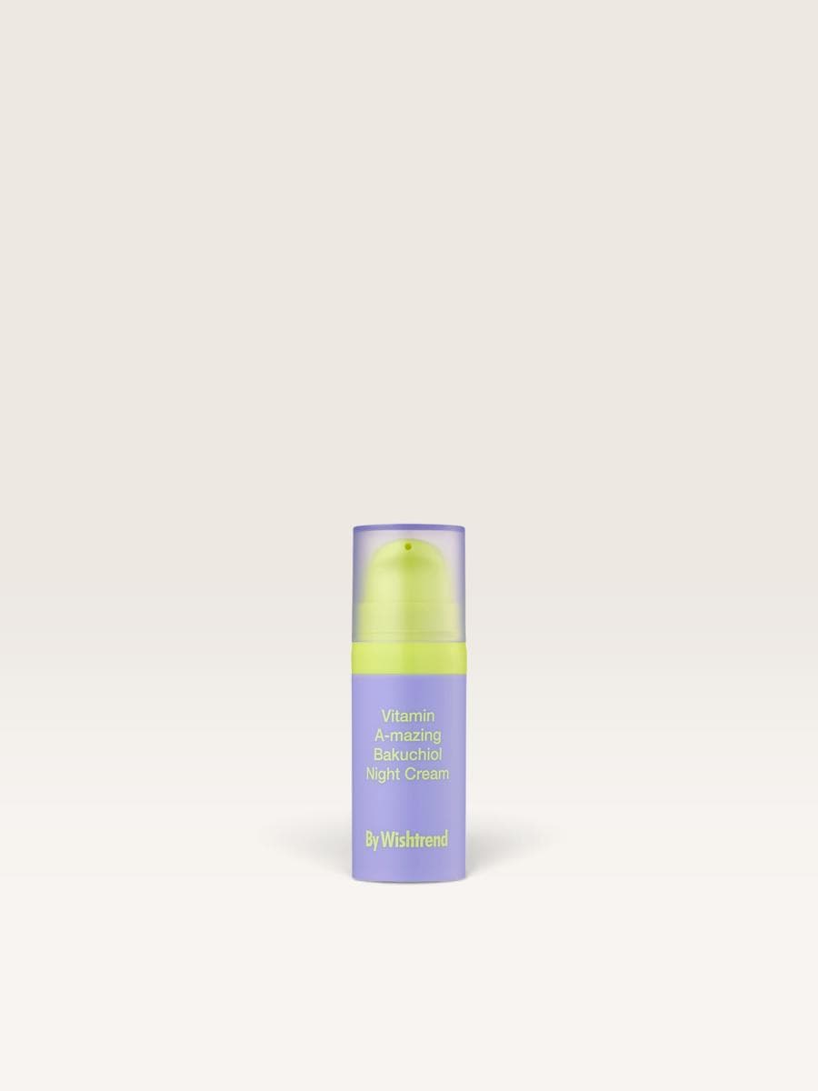 Нічний крем з ретинолом та бакучіолом мініатюра ByWishtrend Vitamin A-mazing Bakuchiol Night Cream 10 мл