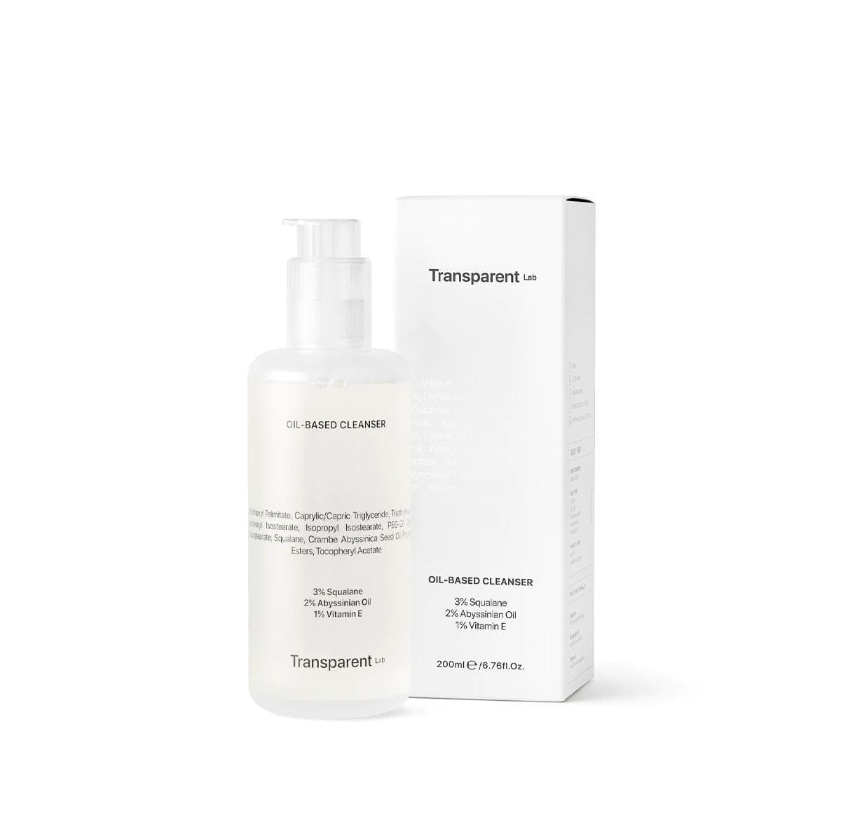 Засіб для зняття макіяжу на масляній основі OIL-BASED CLEANSER TRANSPARENT-LAB 200 мл.