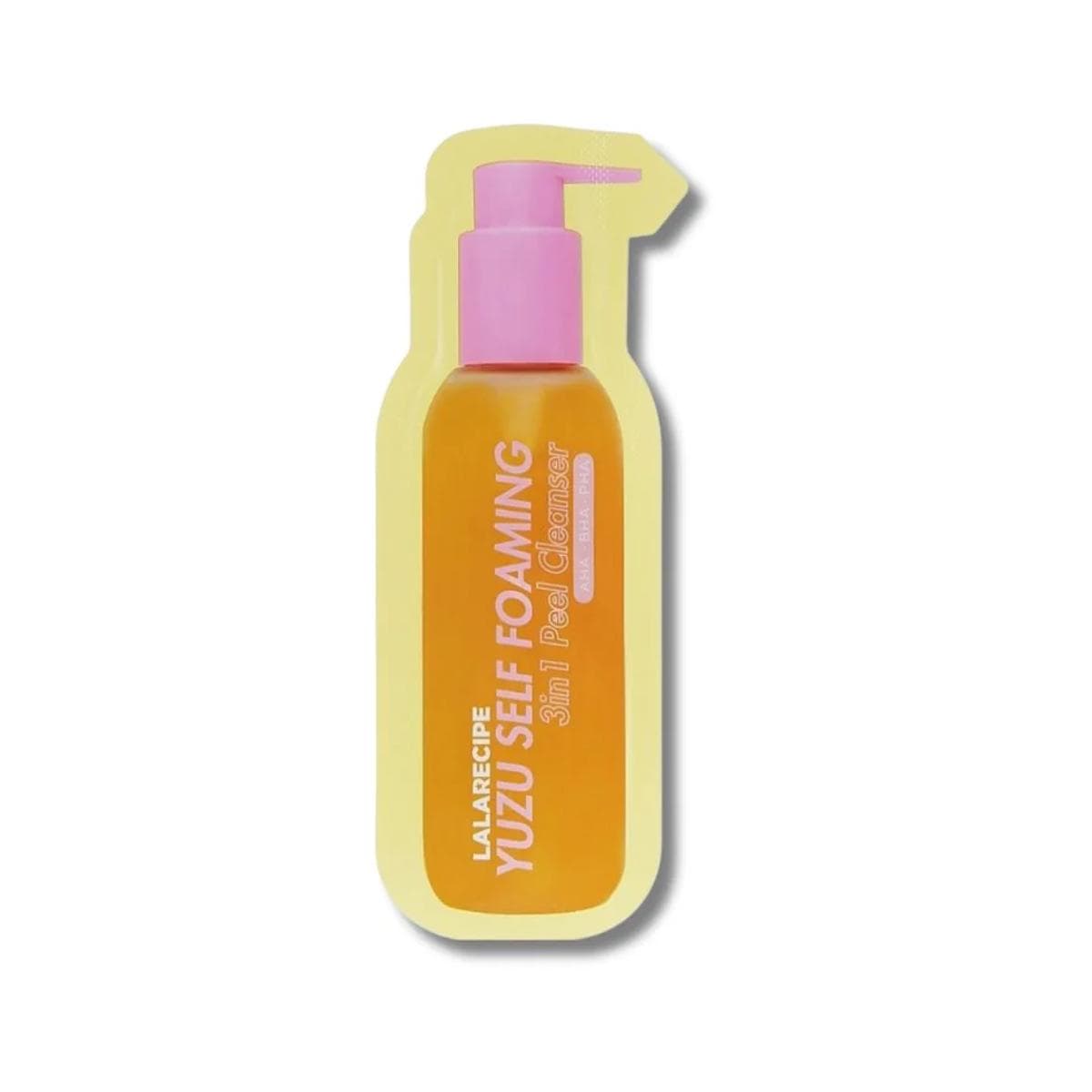 mini LALARECIPE Yuzu Self Foaming 3in1 Cleanser - Освітлююча пінка для вмивання з екстрактом юдзу 3 мл