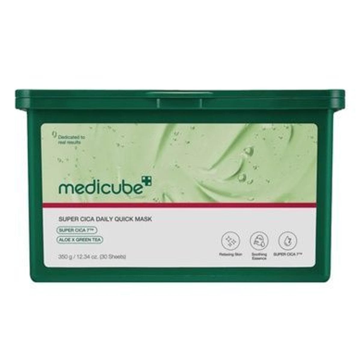 Набір заспокійливих масок з центелою, алое та зеленим чаєм Medicube Super Cica Daily Quick Mask